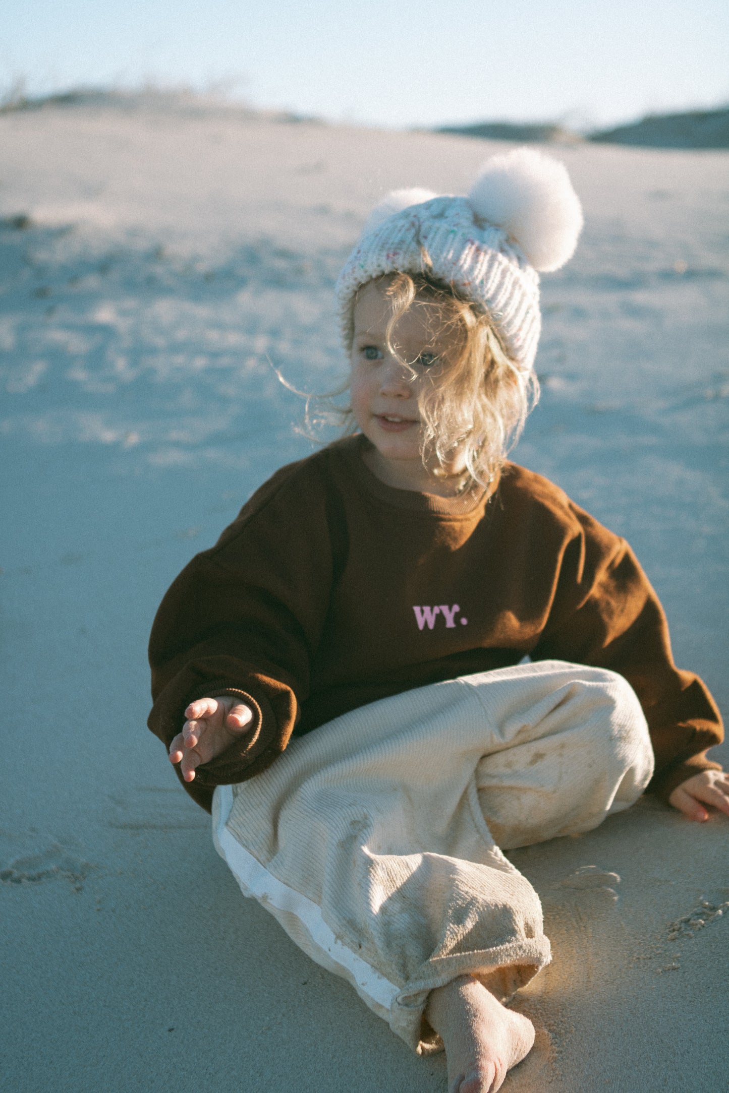Mini Mocha Oversized Crew Neck (Imperfect logo please read description)