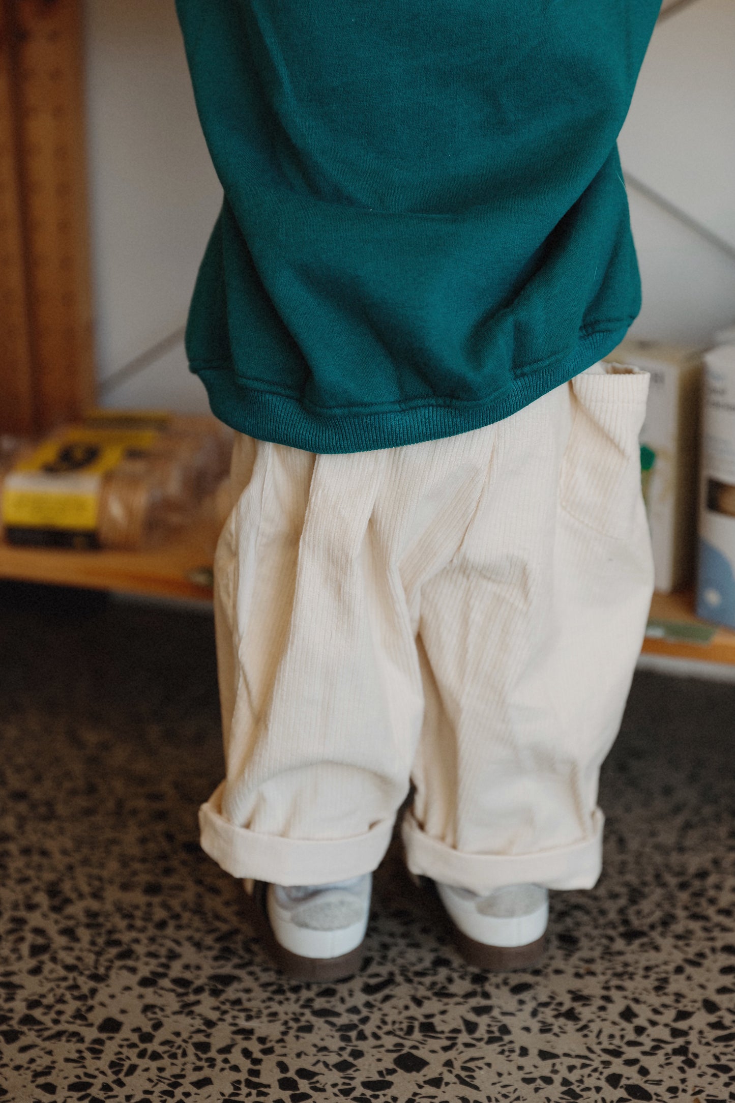 Oat Crush Cord Racer Pants