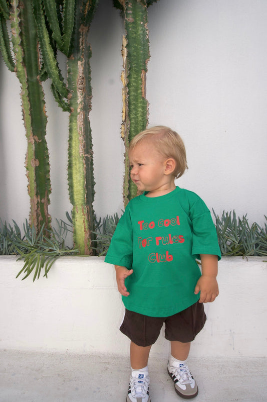 "Too cool for rules club" Mint Green Cotton T-shirt